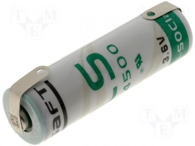 Батерия SAFT-LS14500CNR Батерия:литиева; AA; 3,6V; Изв:метални ленти за запояване